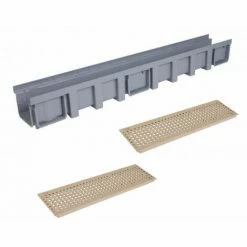 NICOLL Caniveau 1m Grille Piscine PVC A15 Largeur 130 Sable