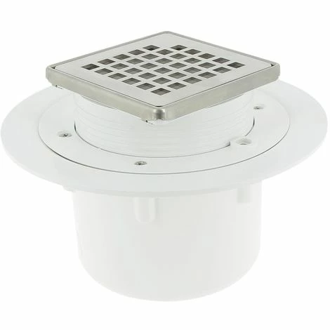 NICOLL Siphon Sortie Horizontale Ø50 Grille 15x15 Inox 3 NICOLL Siphon Sortie Horizontale Ø50 Grille 15x15 Inox