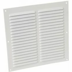 Alu Laque Blanc Avec Moustiquaire Carrée 25X25 NICOLL