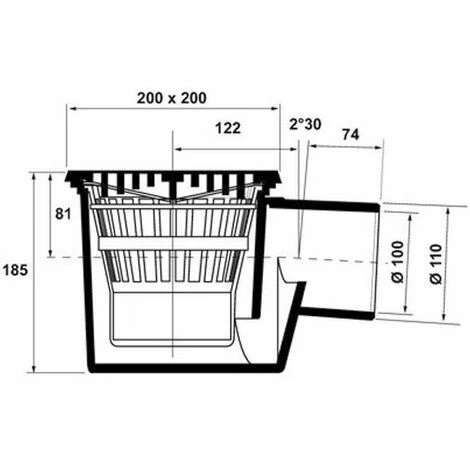 NICOLL Siphon Cour Panier Sortie 110/100 Gris Foncé 4 NICOLL Siphon Cour Panier Sortie 110/100 Gris Foncé – Image 2