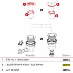 Capot Avec Culot Pour Bonde De Douche Nicoll. NICOLL -NICOLL Soldes 1247473 3