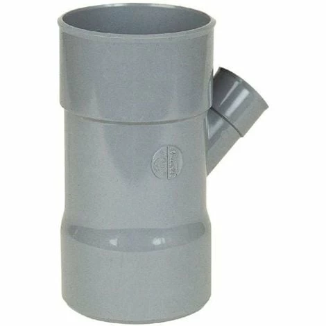 Culotte PVC Gris 45° Réduite - Ø 100 - 50 Mm - Triple Emboîture - Nicoll 3 Culotte PVC Gris 45° Réduite - Ø 100 - 50 Mm - Triple Emboîture - Nicoll