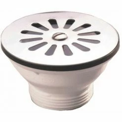 NICOLL Bonde PVC évier Grès/synthèse Avec Grille Inox Ø84 - Percage 60mm