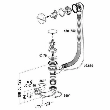 Vidage NICOLL Avec Siphon Extra-plat Inclus 4 Vidage NICOLL Avec Siphon Extra-plat Inclus – Image 2