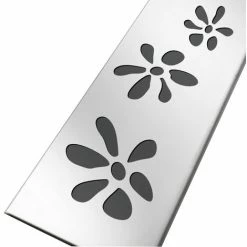 NICOLL Grille Inox 304 Motifs Fleurs Pour Caniveau KSICAN40 345 Mm