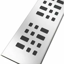 NICOLL Grille Inox 304 Motifs Carrés Pour Caniveau KSICAN70 645 Mm