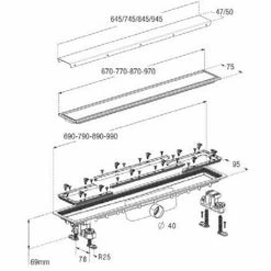 Caniveau De Douche Inox Réversible 990mm + Natte - Sicanatfh10r - Nicoll -NICOLL Soldes 59657191 2